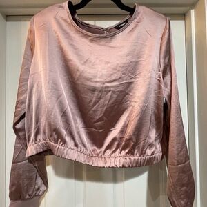 Express Blush Satin Blouse